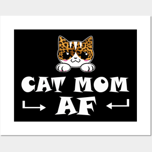 Cat Mom AF Posters and Art